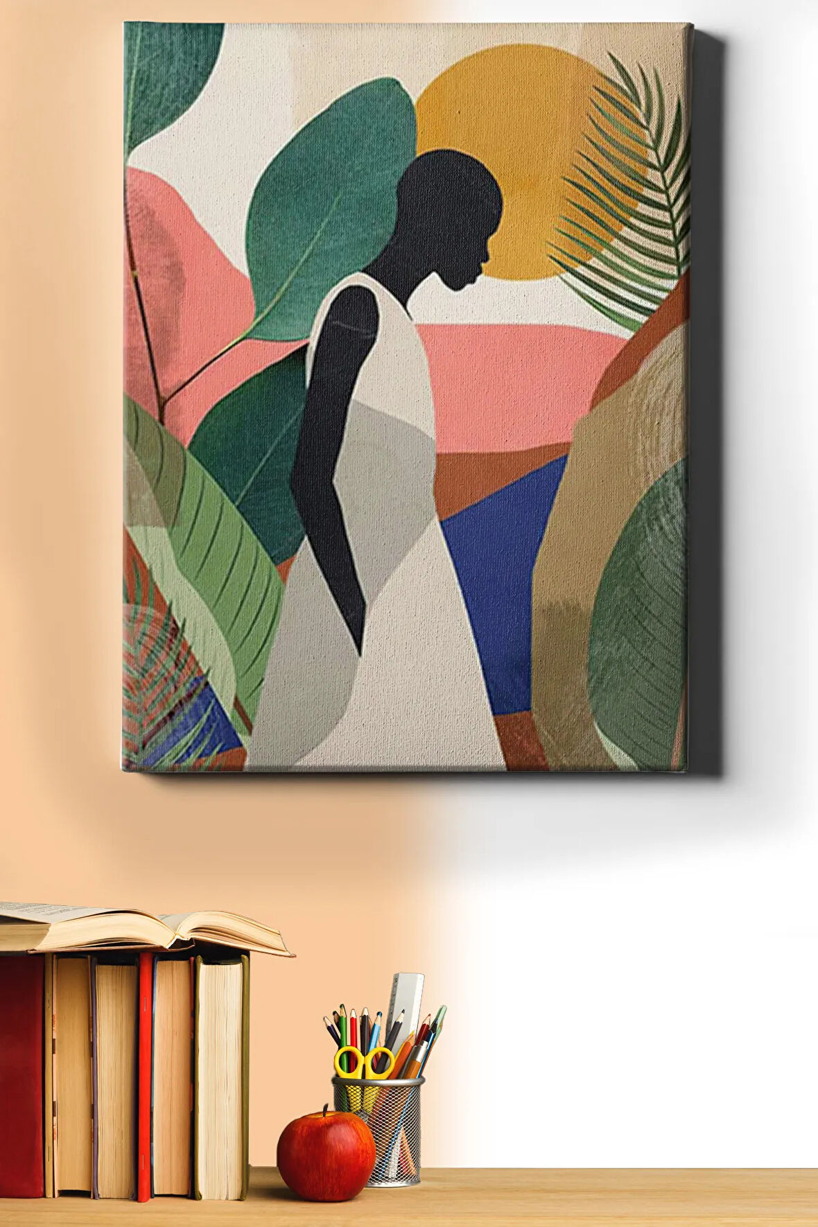 Sayılarla Boyama Seti Kasnaklı Afrika'da Hüzün 50 X 65 Cm