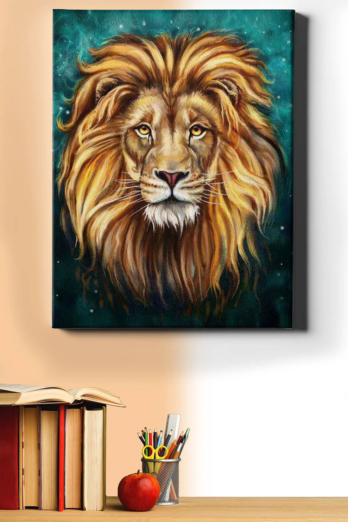 Sayılarla Boyama Seti Kasnaklı Üzgün Aslan 40 X 50 Cm