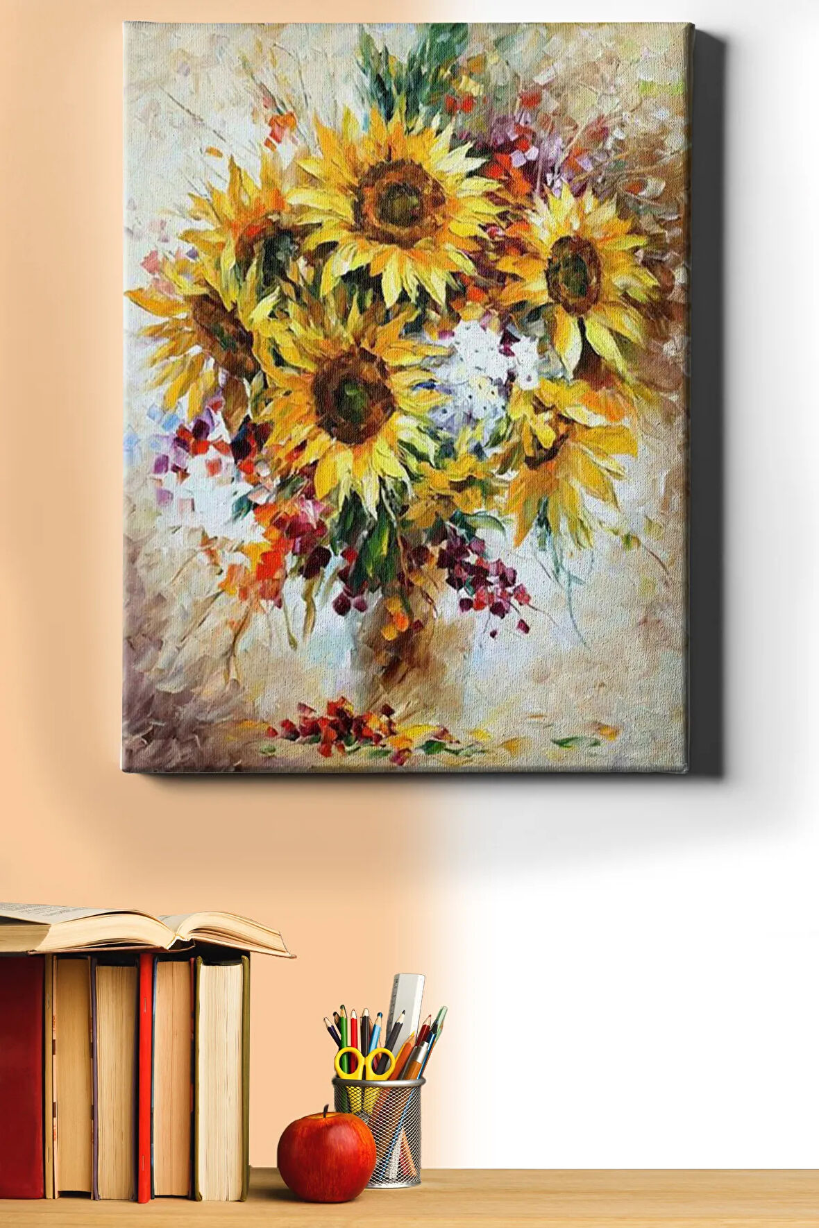 Sayılarla Boyama Seti Kasnaklı Günebakanlar 40 X 50 Cm