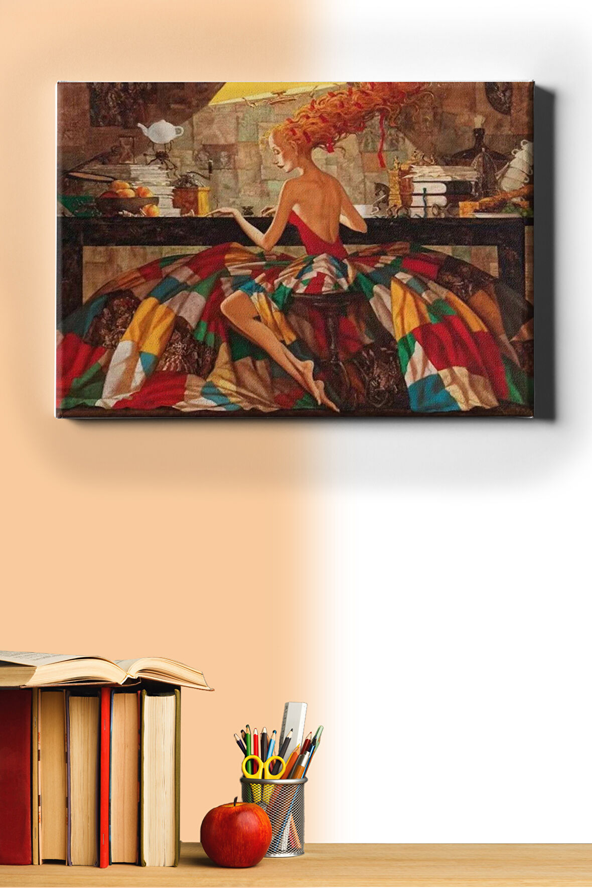 Sayılarla Boyama Seti Kasnaklı Rengarenk Elbise 40 X 50 Cm