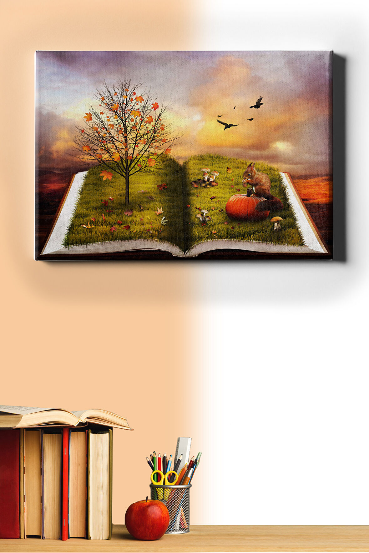 Sayılarla Boyama Seti Kasnaklı Sonbaharın Kitabı 40 X 50 Cm