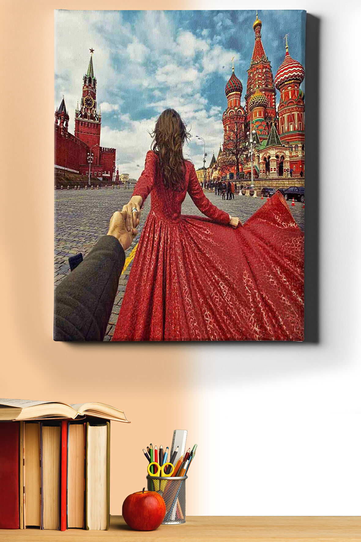 Sayılarla Boyama Seti Kasnaklı Meydanın Kızıllığı 50 X 65 Cm