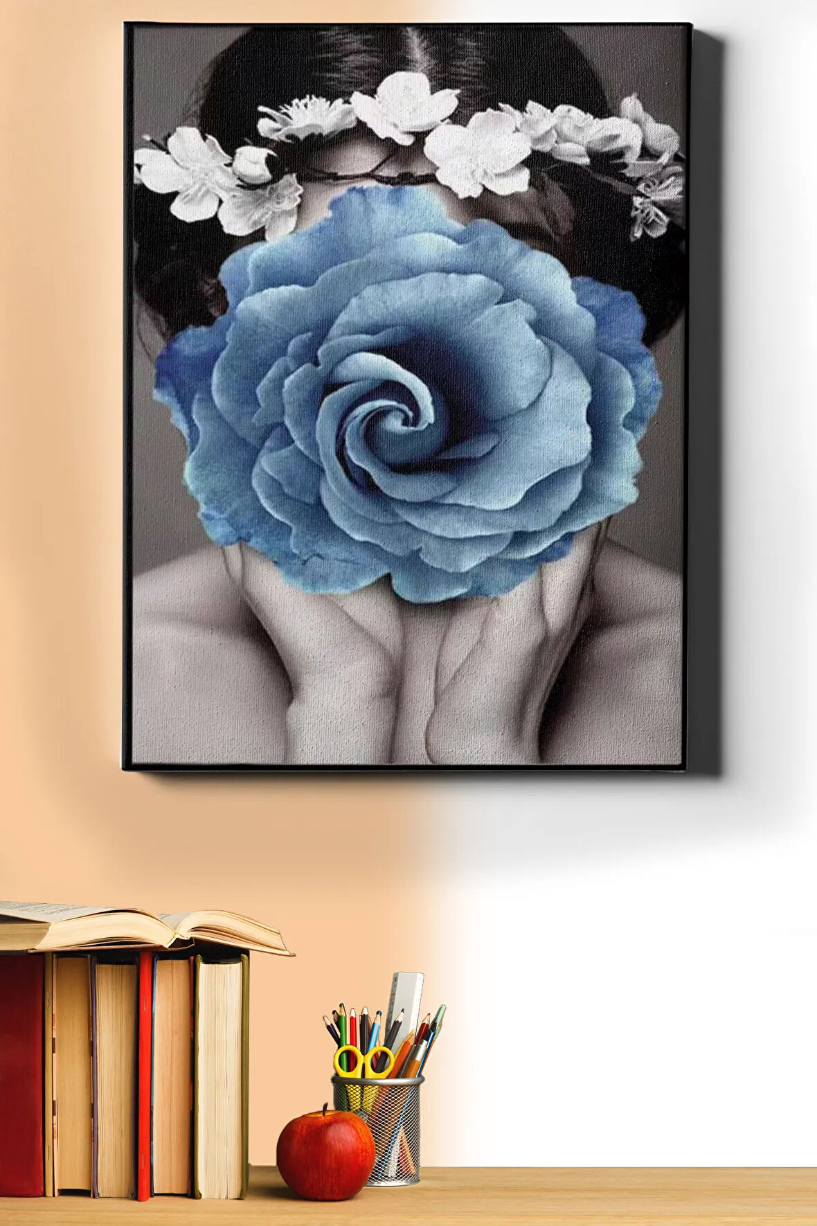 Sayılarla Boyama Seti Kasnaklı Gül Kadın 5 60 X 75 Cm