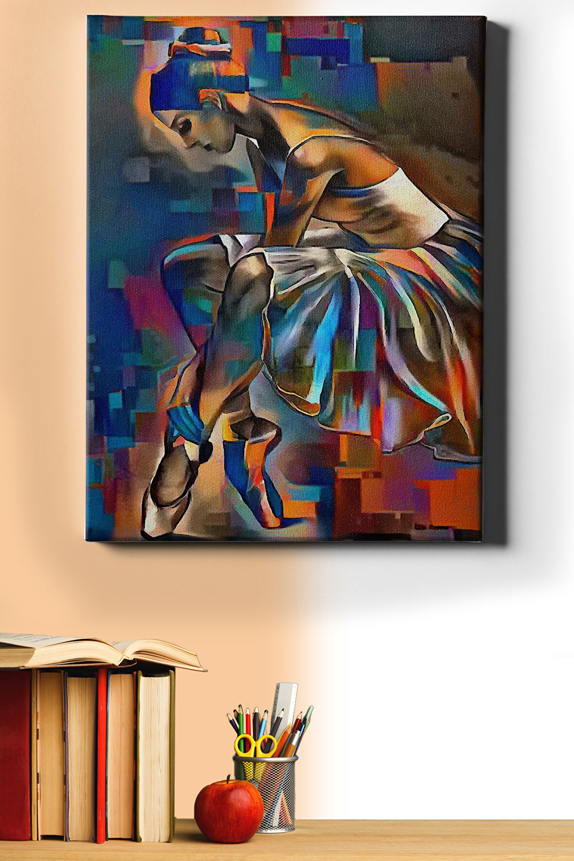 Sayılarla Boyama Seti Kasnaklı Renkli Balerin 50 X 65 Cm