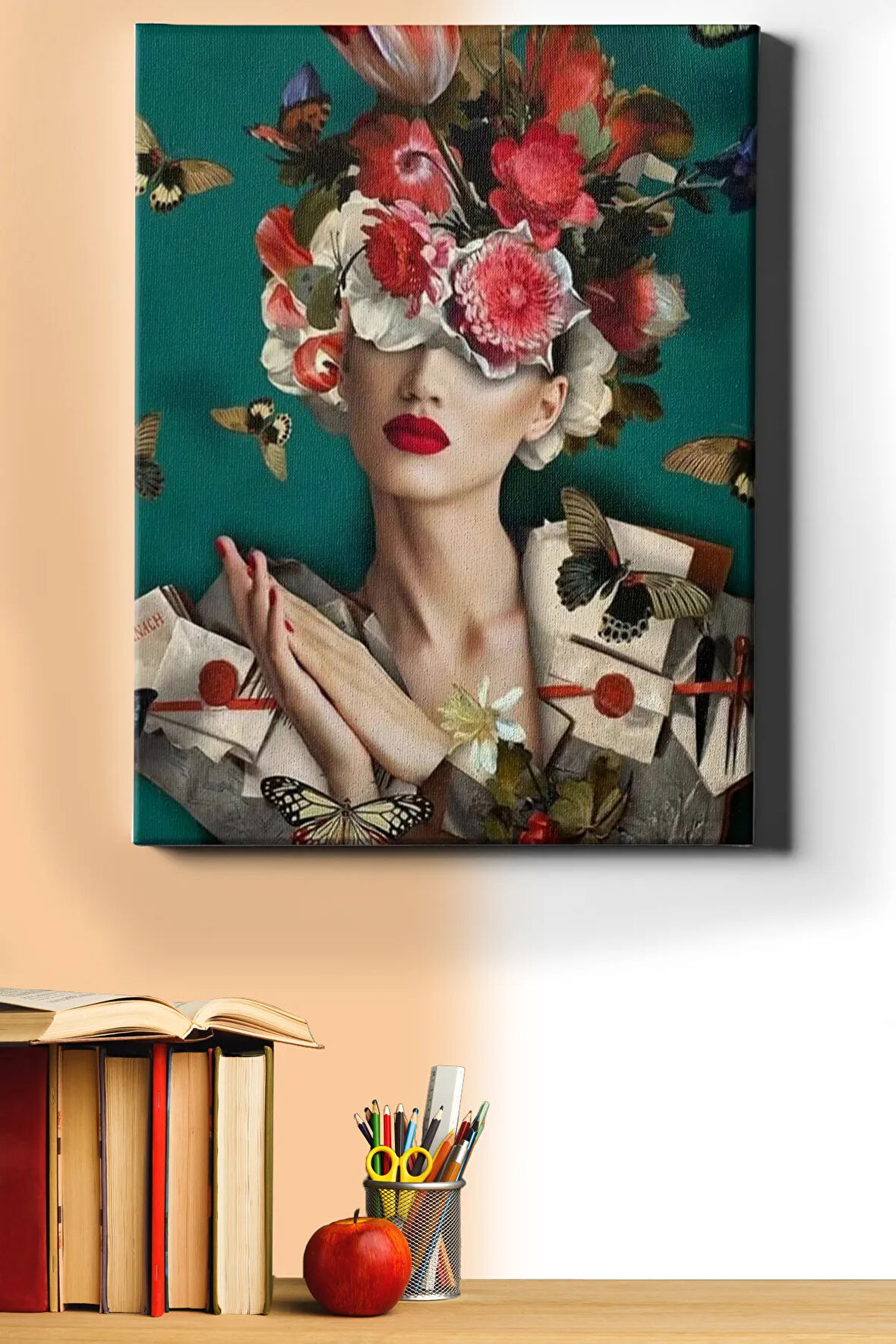 Sayılarla Boyama Seti Kasnaklı Gül Kadın 6 60 X 75 Cm