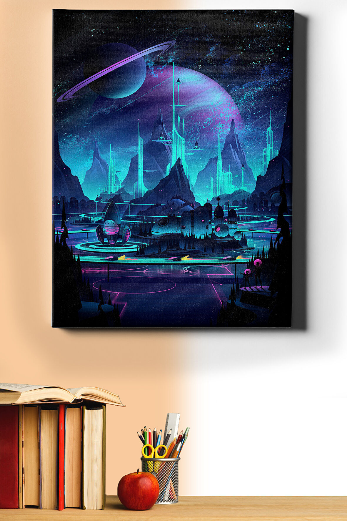 Sayılarla Boyama Seti Kasnaklı Satürn Halkaları 40 X 50 Cm