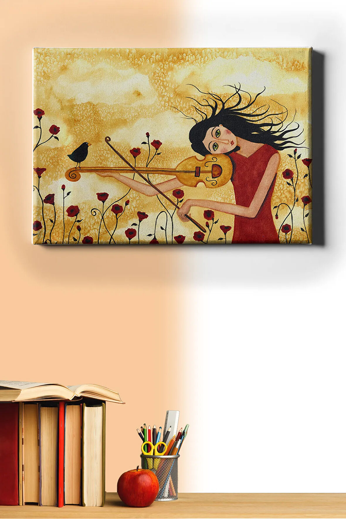 Sayılarla Boyama Seti Kasnaklı Keman Çalan Kız 40 X 50 Cm