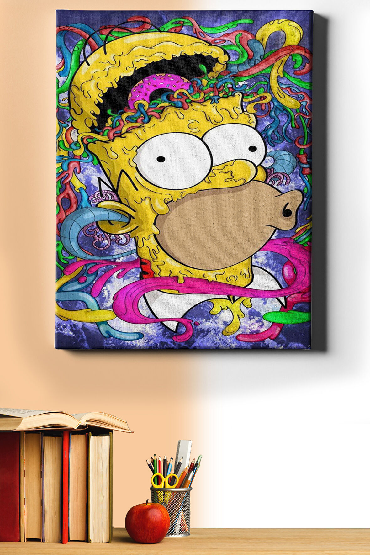 Sayılarla Boyama Seti Kasnaklı Renkli Simpson 40 X 50 Cm