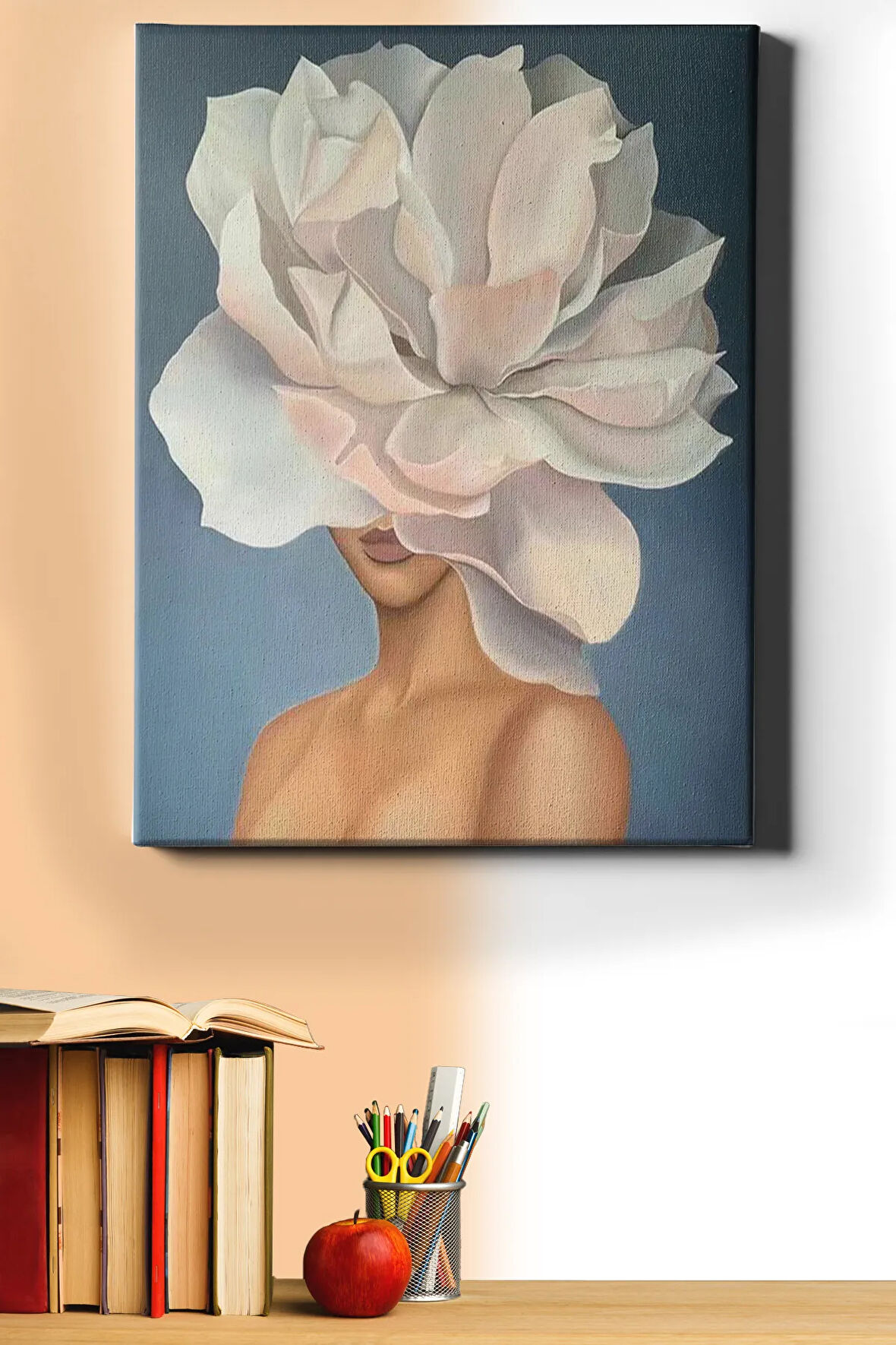 Sayılarla Boyama Seti Kasnaklı Gül Kadın 7 60 X 75 Cm
