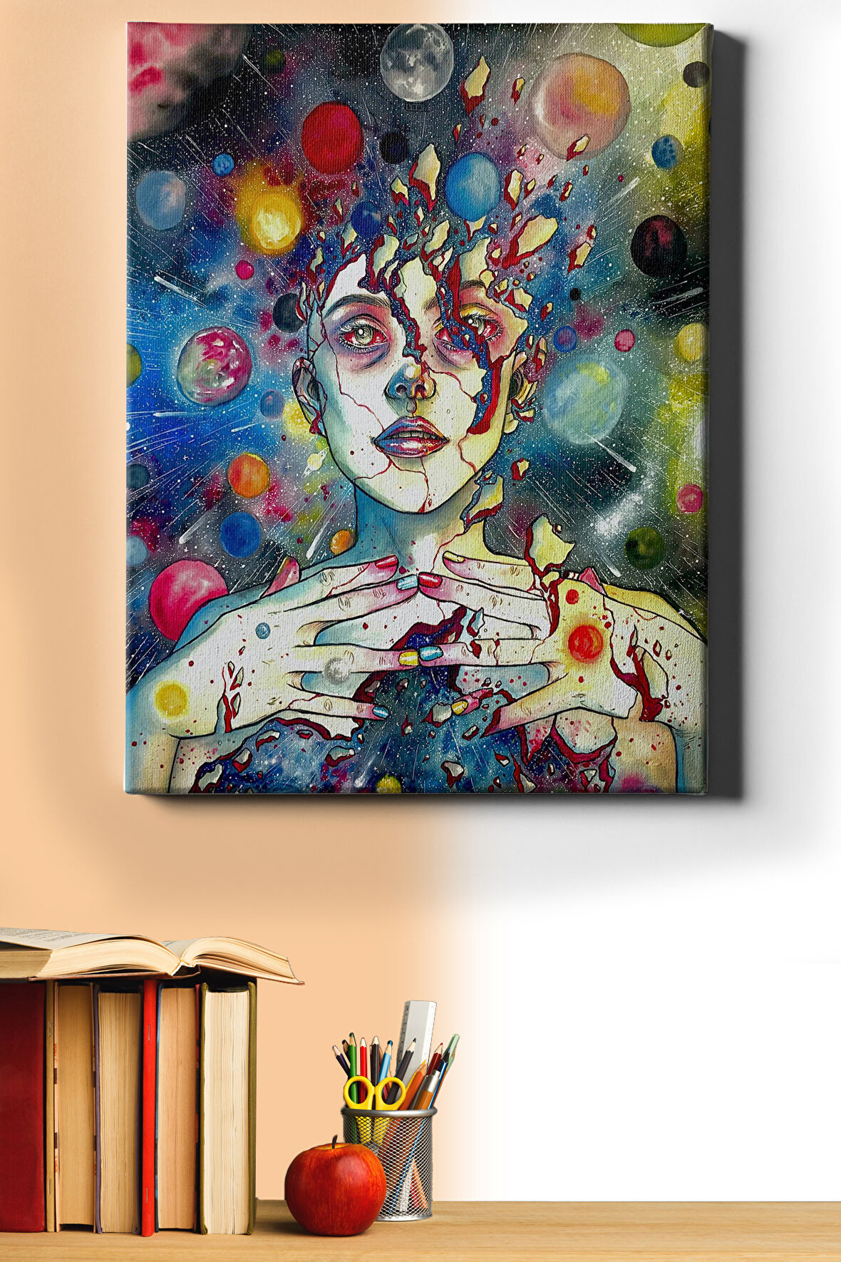 Sayılarla Boyama Seti Kasnaklı Evrenin Sonu 60 X 75 Cm
