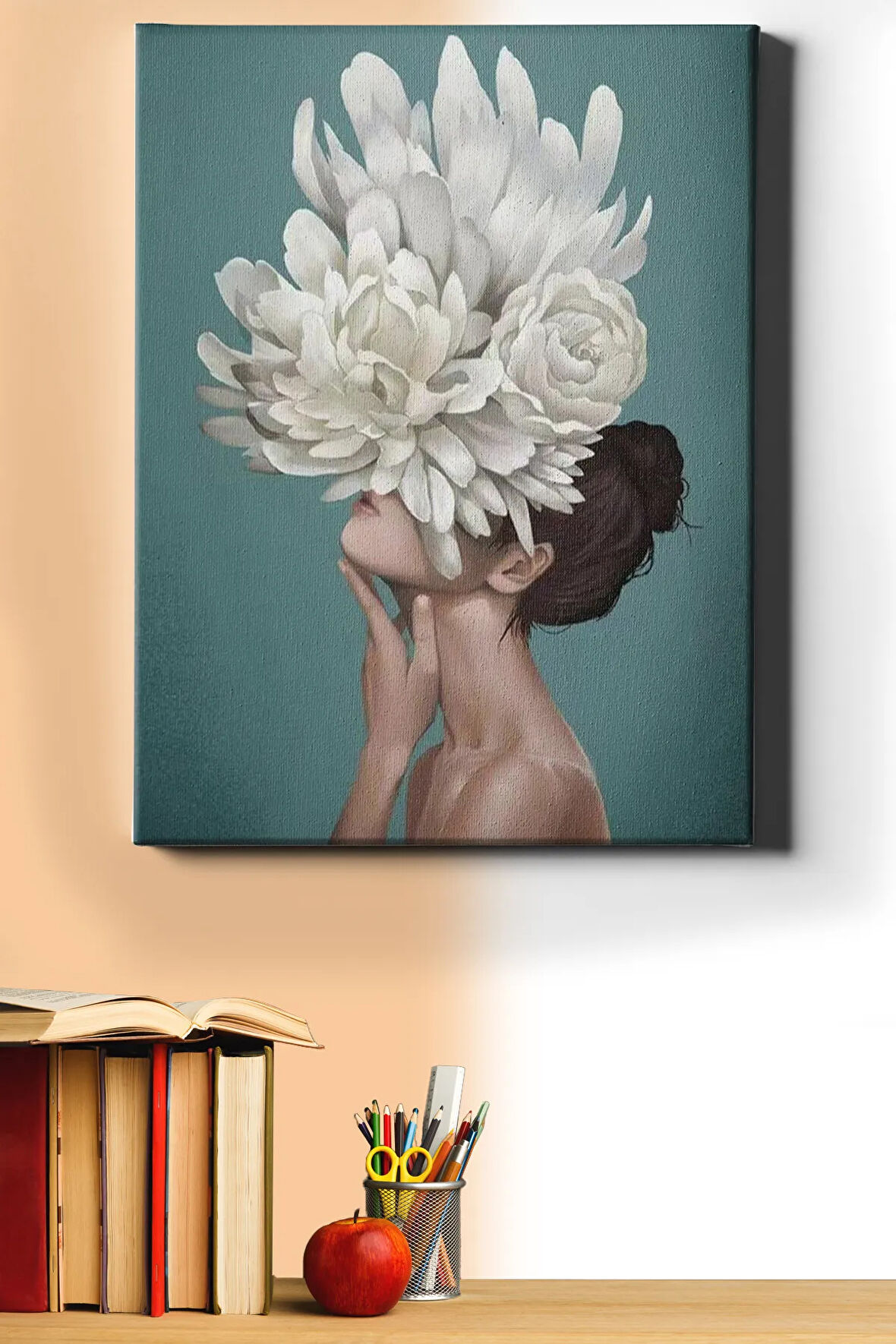 Sayılarla Boyama Seti Kasnaklı Gül Kadın 8 40 X 50 Cm