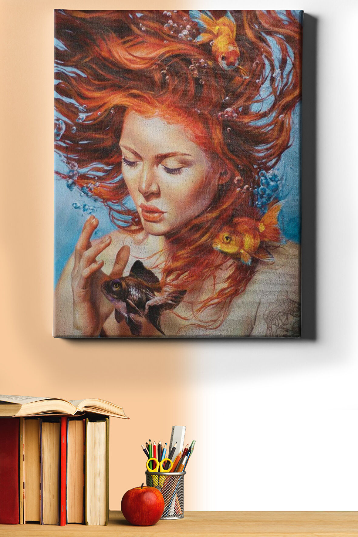 Sayılarla Boyama Seti Kasnaklı Suyun Dibindeki Hayat 60 X 75 Cm