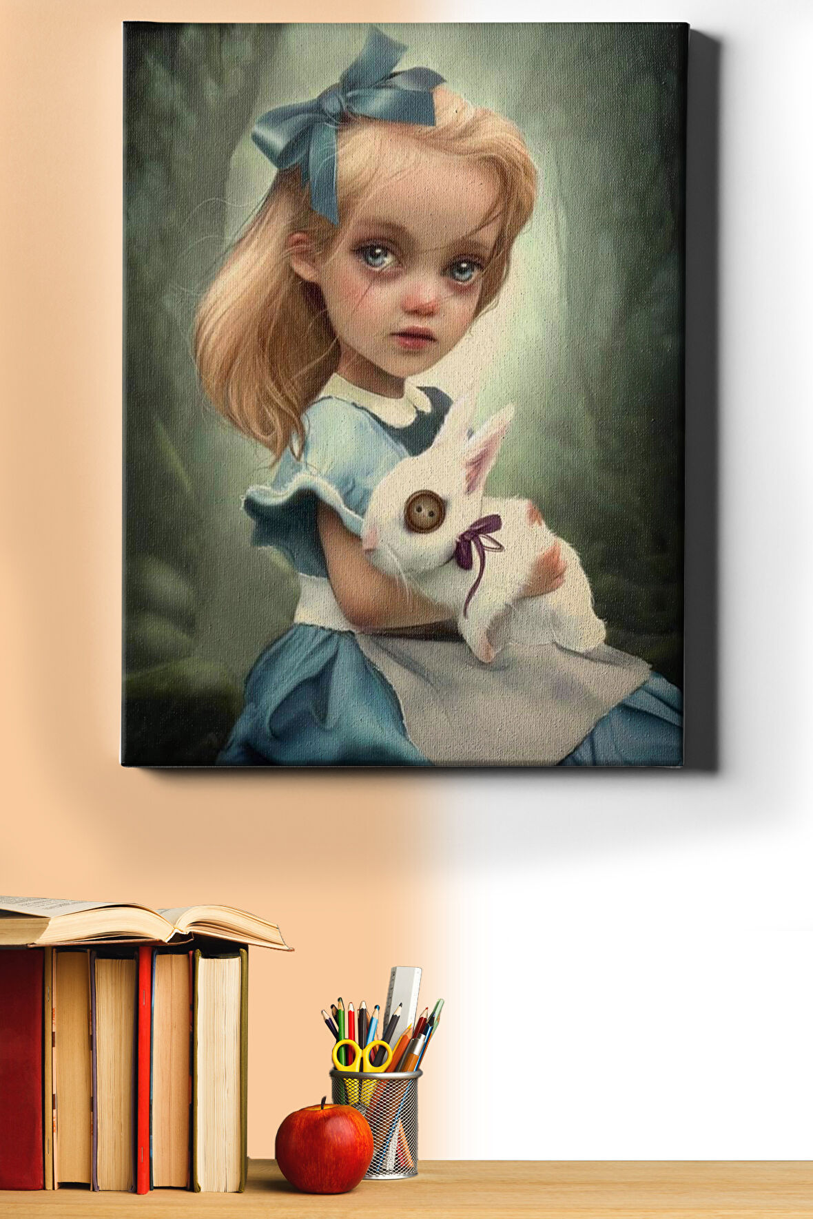 Sayılarla Boyama Seti Kasnaklı Tavşanlı Kız 40 X 50 Cm