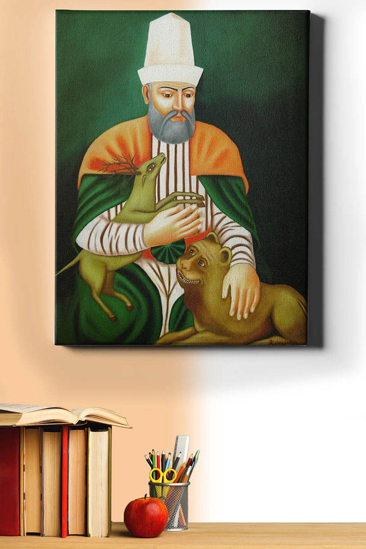 Sayılarla Boyama Seti Kasnaklı Hacı Bektaş 40 X 50 Cm
