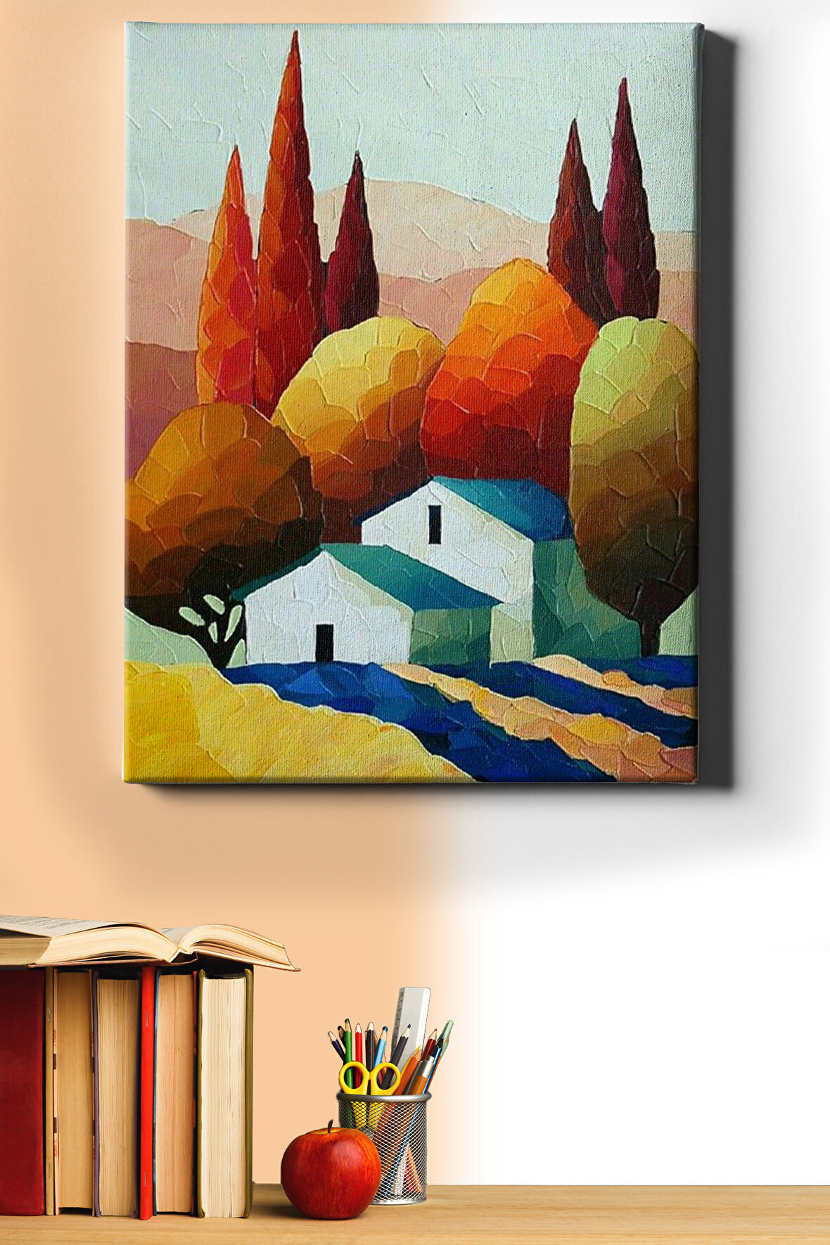 Sayılarla Boyama Seti Kasnaklı Sonbaharın Gelişi 50 X 65 Cm