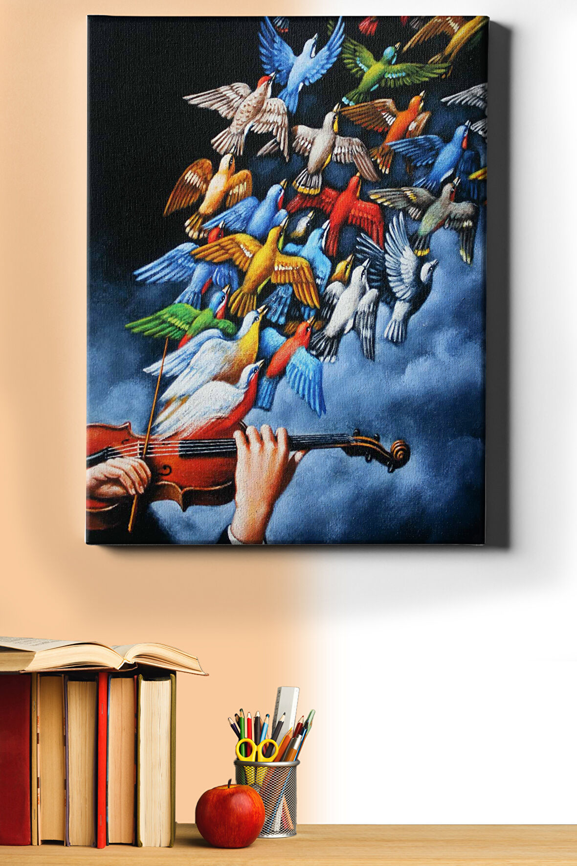 Sayılarla Boyama Seti Kasnaklı Özgür Notalar 40 X 50 Cm