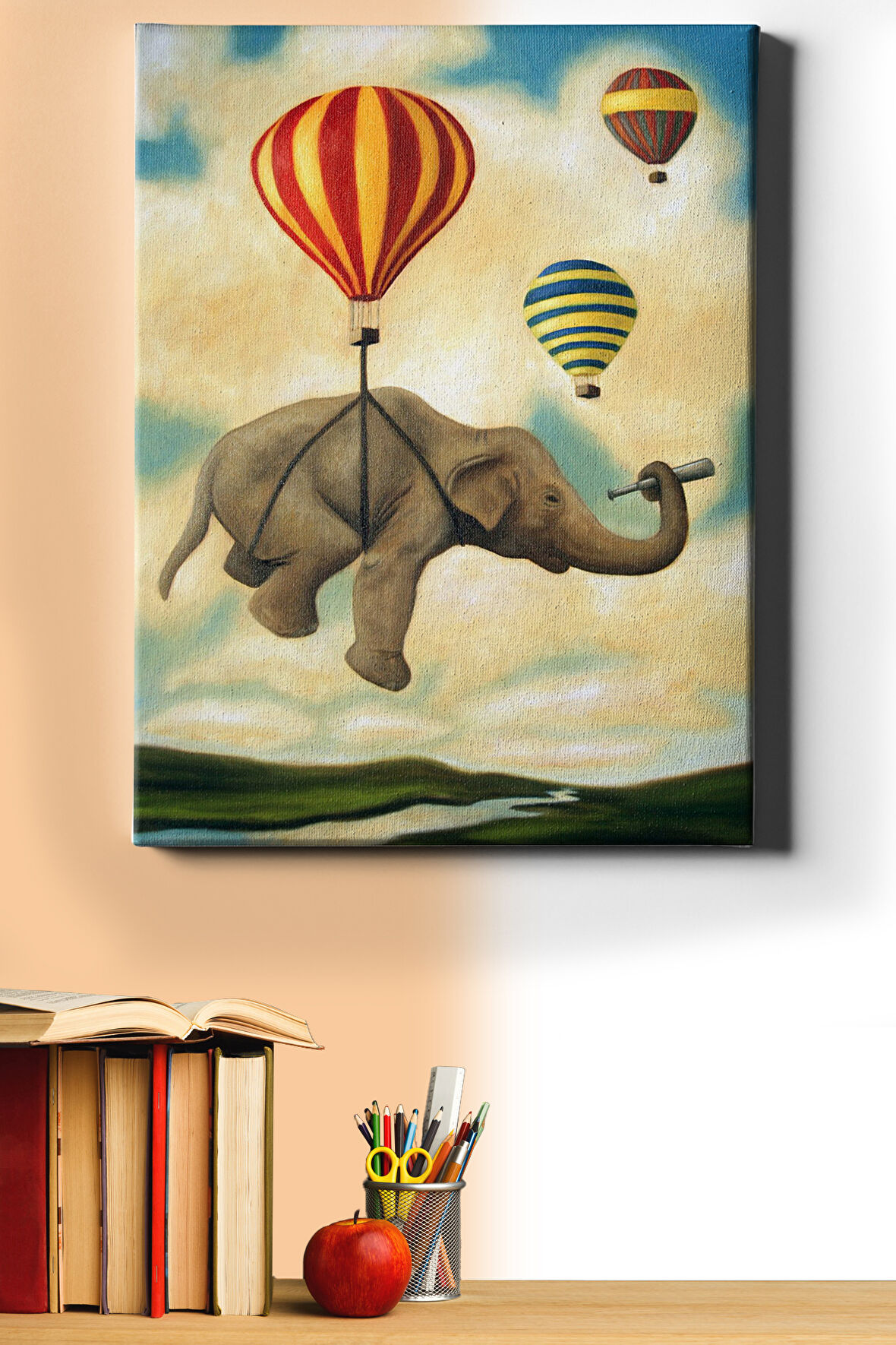 Sayılarla Boyama Seti Kasnaklı Gezgin Fil 50 X 65 Cm