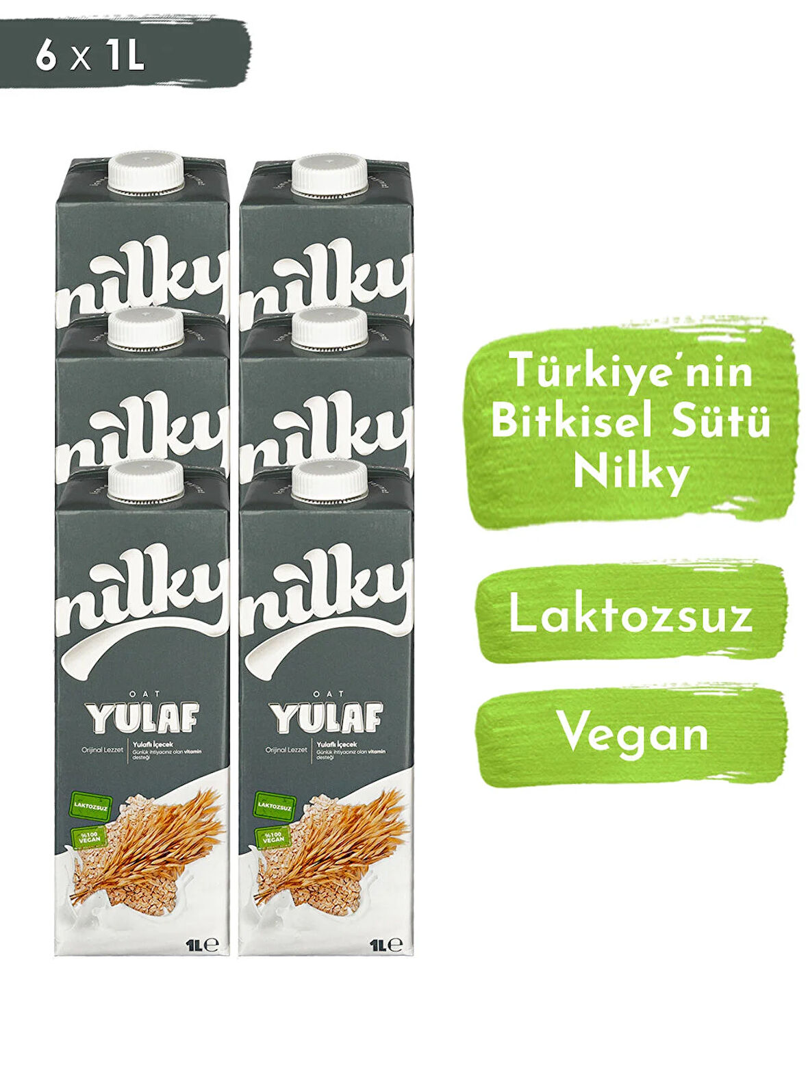 Nilky Yulaf Sütü Bitkisel Bazlı Laktosuz Vegan 6x1 lt