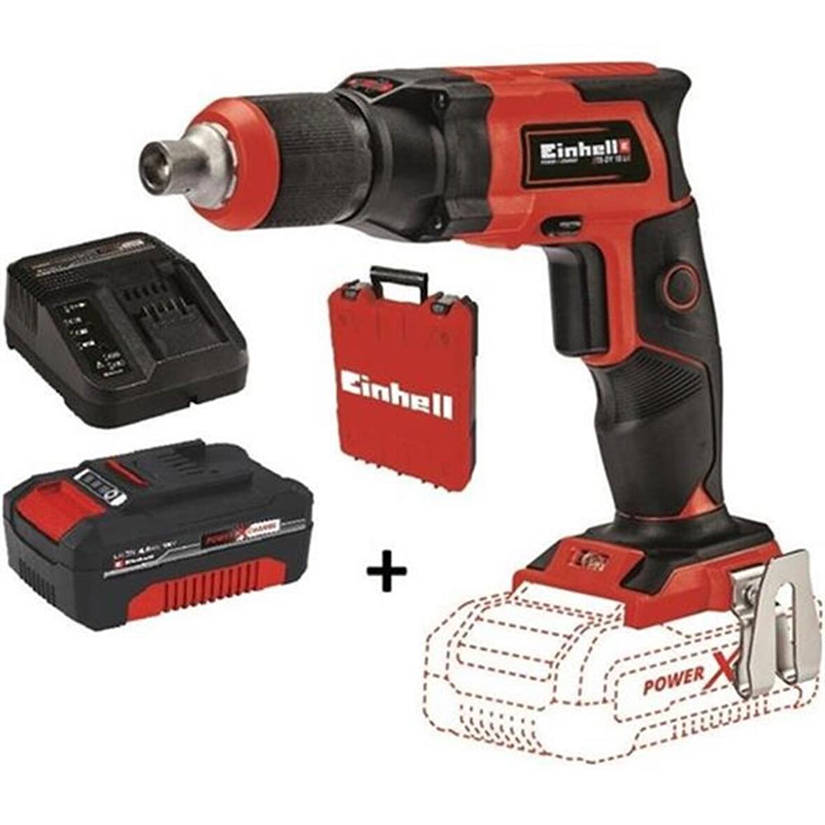 EINHELL TE-DY AKÜLÜ ALÇIPAN VİDALAMA 18V + 4.0 AH PLUS STARTER KIT