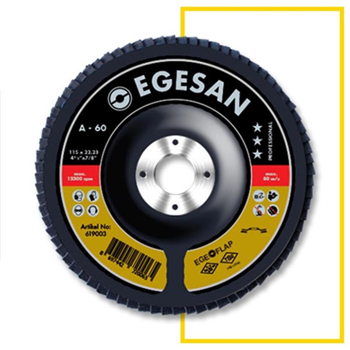 EGESAN 115mm 80 KUM QUA AO FLAP DİSK