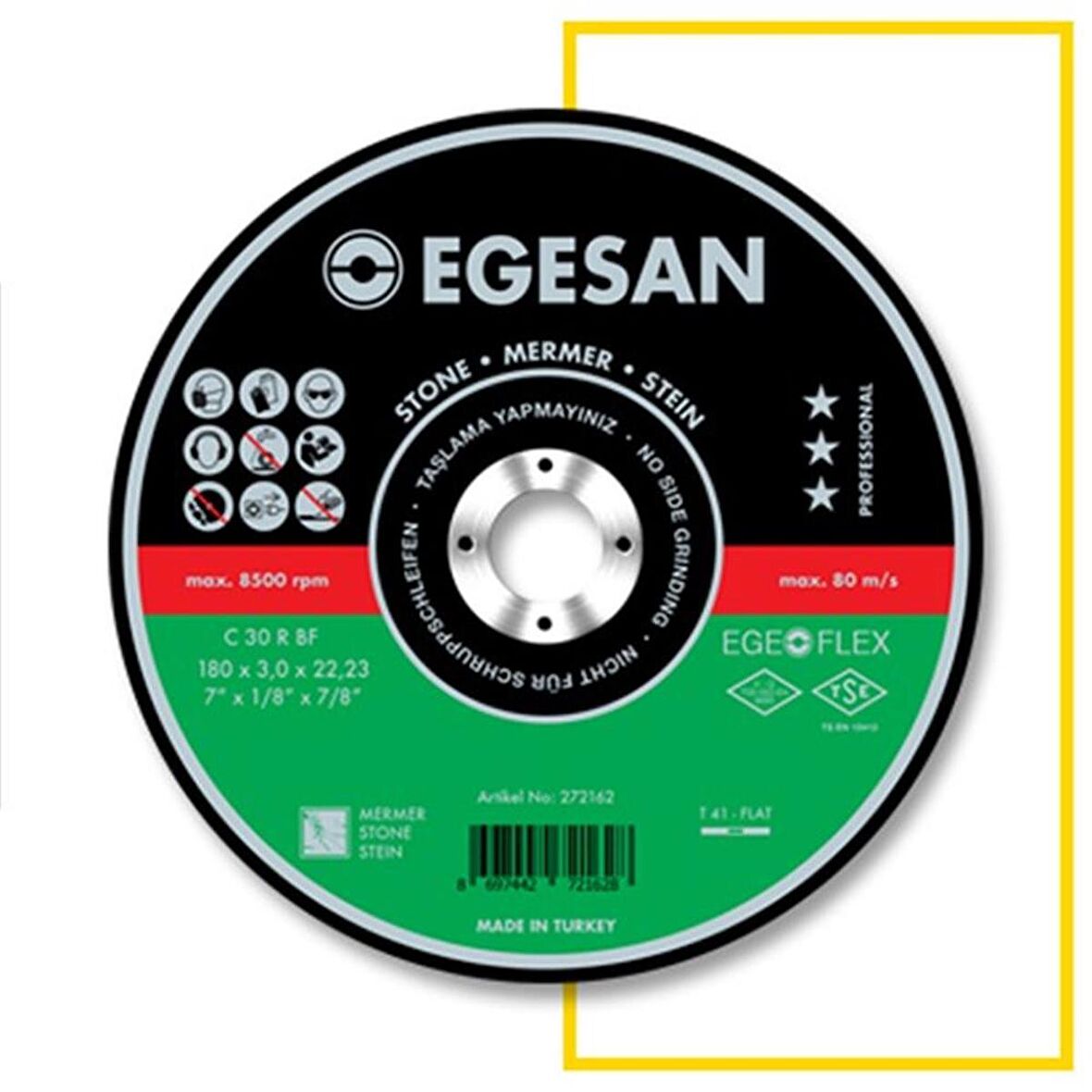 EGESAN 115*3,0*22,23 MERMER KESİCİ TAŞ