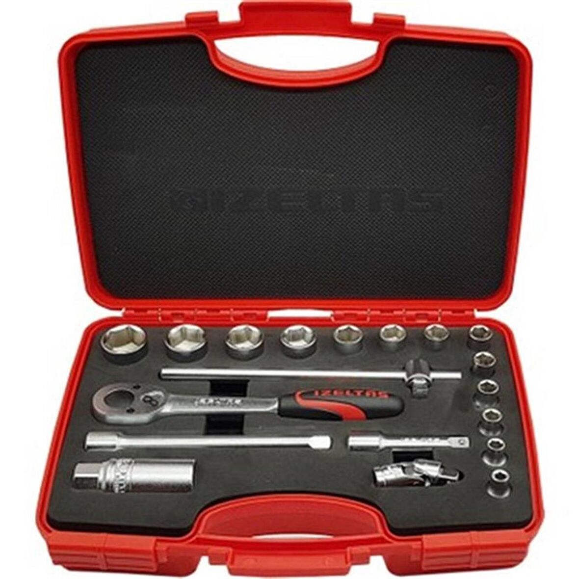 İZELTAŞ 3/8" ALTI KÖŞE LOKMA TAKIMI 19 PARÇA