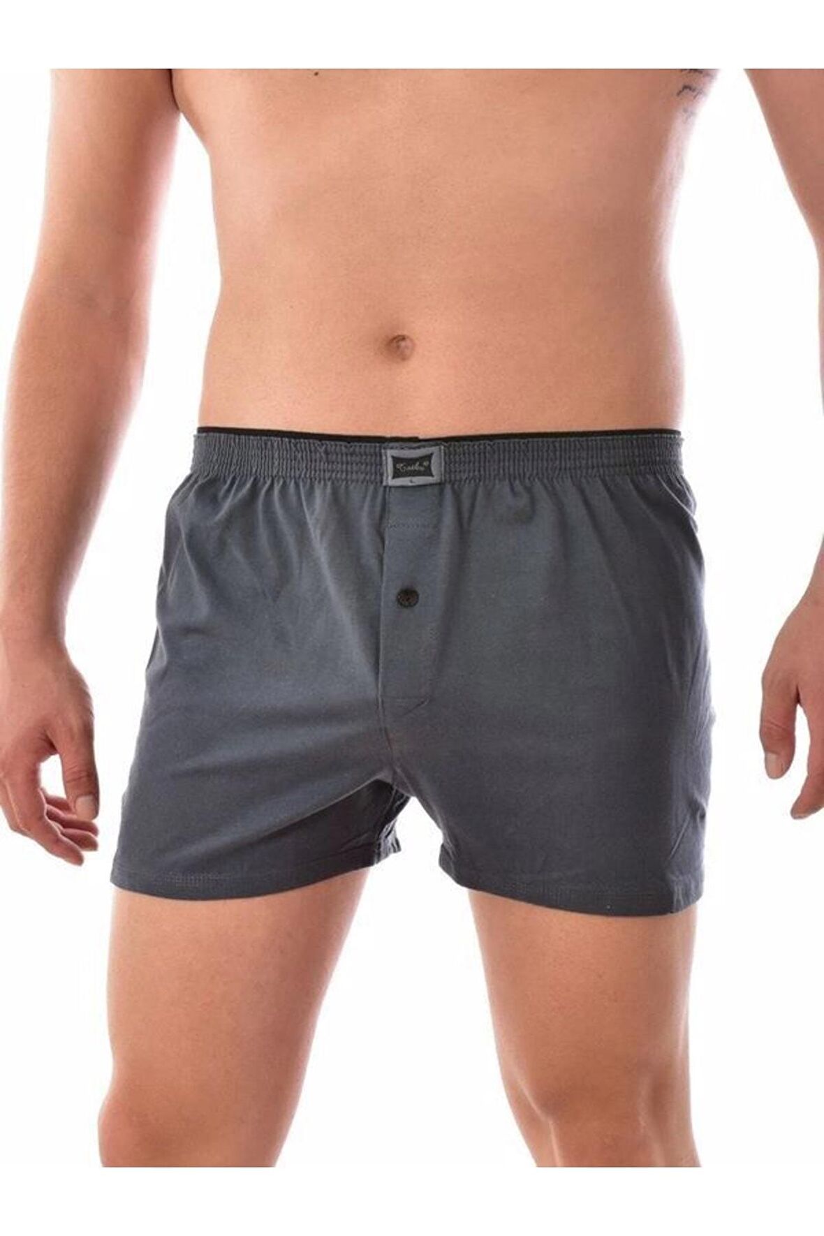 Nil Botiquen Erkek Füme 4 Adet Pamuklu Düğmeli Boxer Füme Nlbtqn-117