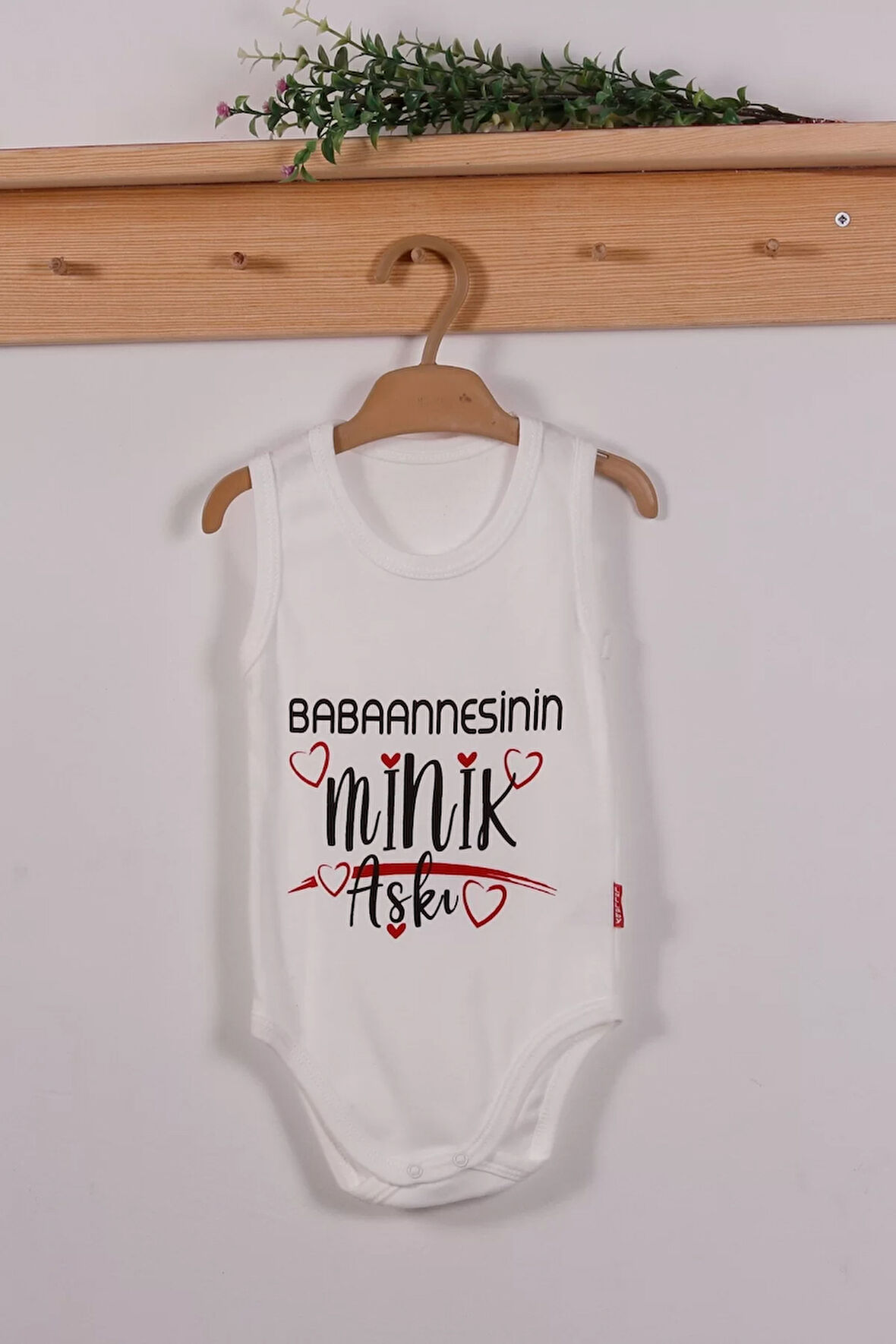 Annennesinin Minik Aşkı Desenli Askılı Unisex Body