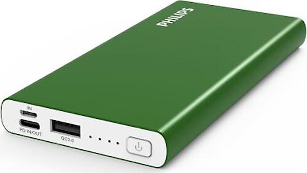 Philips DLP6733 Hızlı Şarj 10000 mAh Powerbank Yeşil