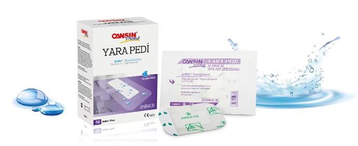 CANSINPLAST 9 CM X 30 CM ŞEFFAF YARA PEDİ PU 526