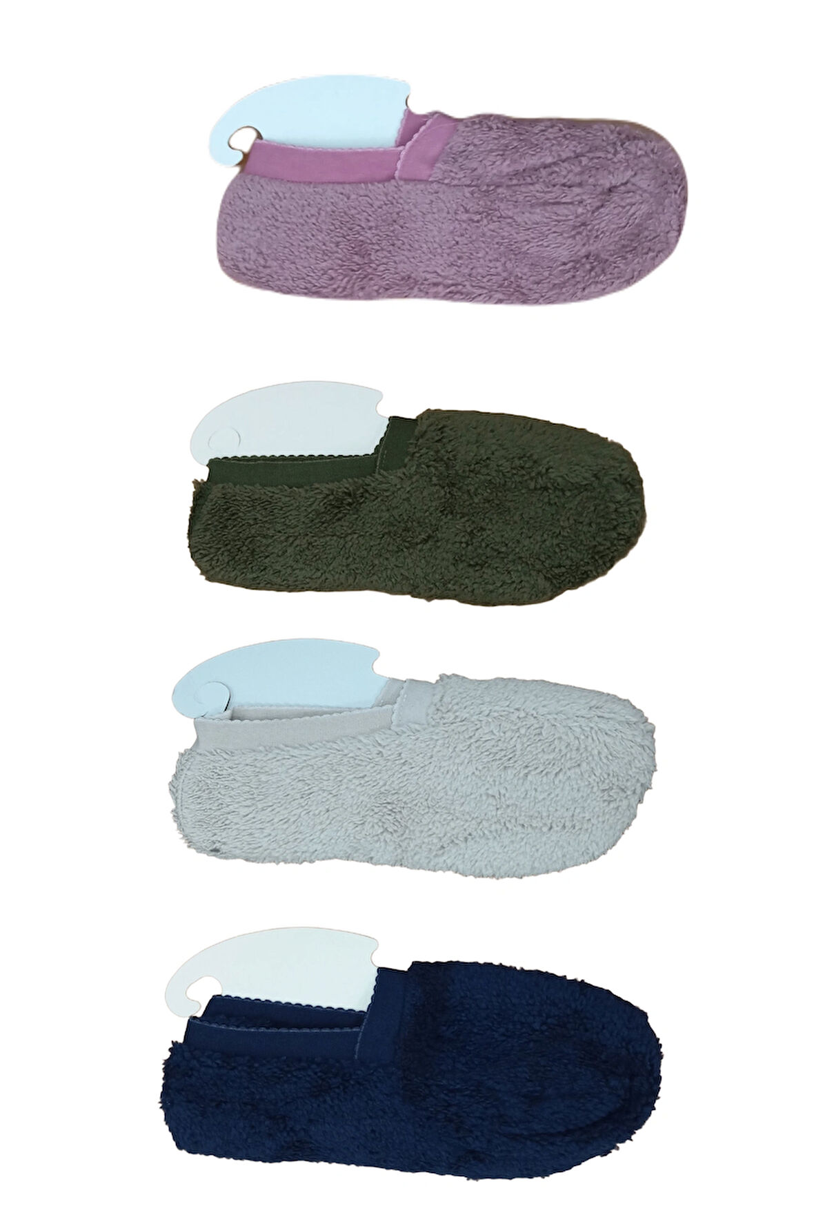 4 Adet Kışlık Kadın Babet Çorap Polar Peluş Patik Ev Patiği Karışık 36-40