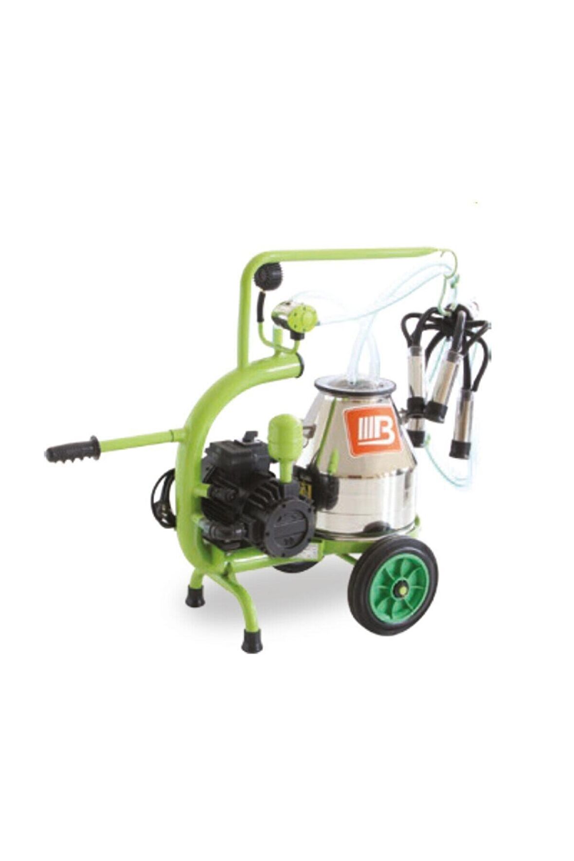 C 20 Tekli Inek Sağım Makinesi - Kuru - Paslanmaz 20lt. 240cc