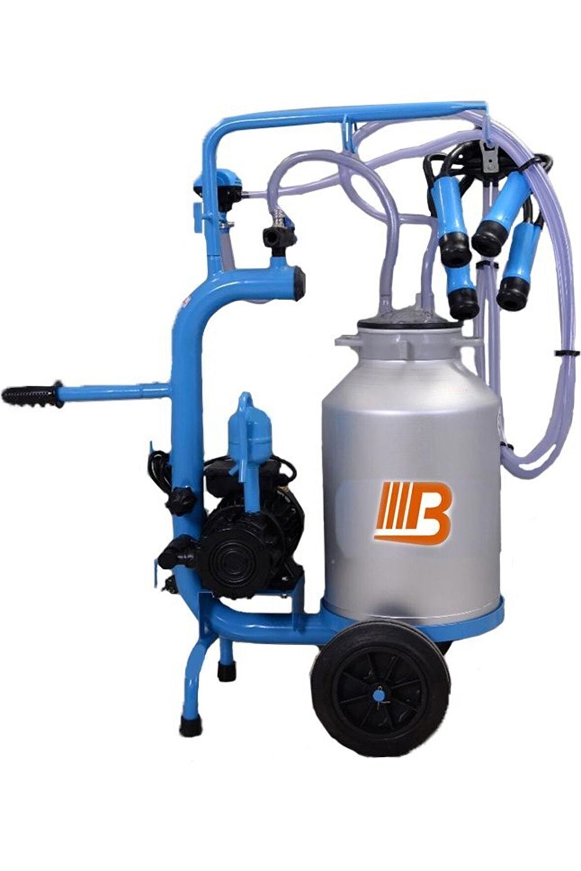 C 40 Tekli Sağım Inek Sağım Makinesi - Kuru - Paslanmaz 40lt. 240cc