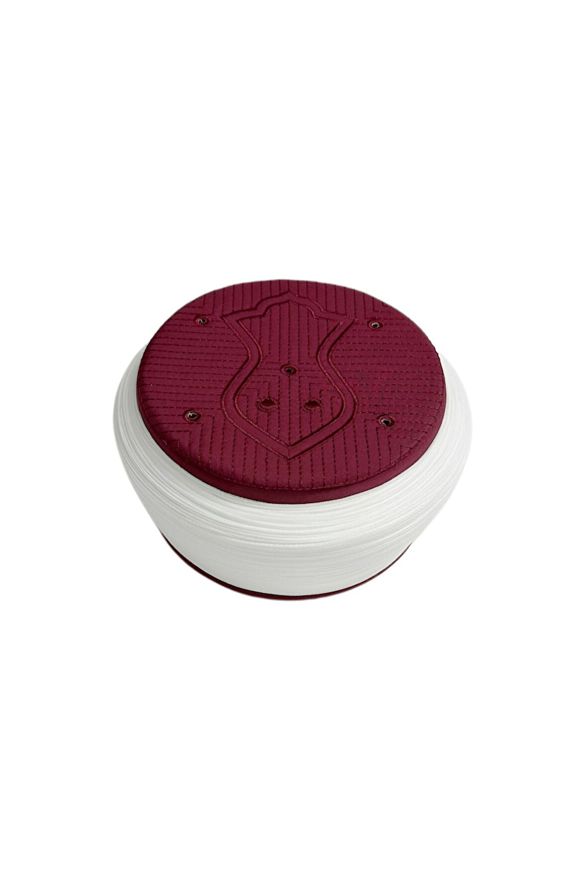 Namaz Sarığı-Beyaz Kumaş-Bordo Takke-Nâli Şerif-5 metre