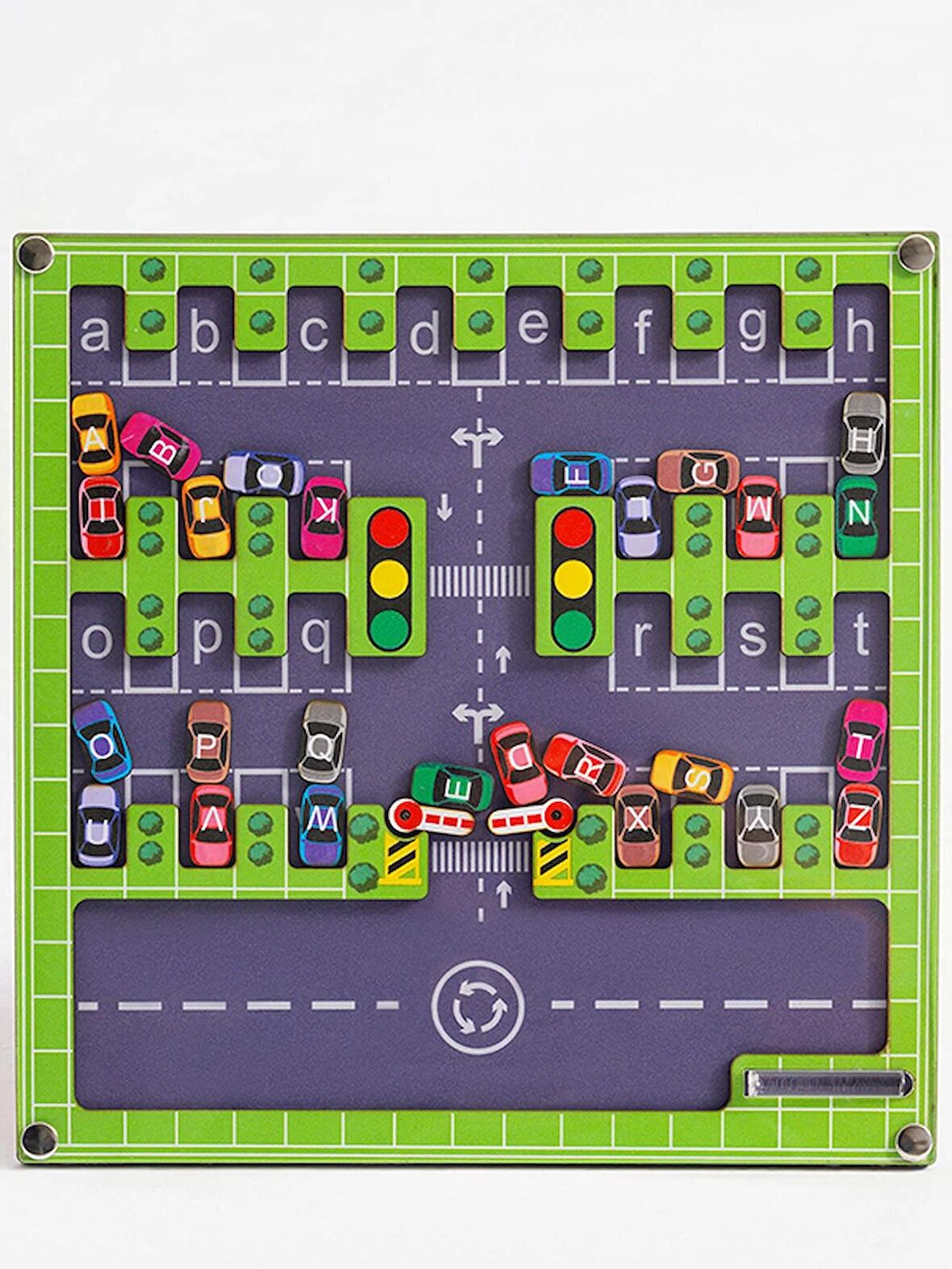 Manyetik Ahşap Alfabe - Montessori Eğitim Tahtası - İnce Motor Beceri Oyuncağı - Busy Board