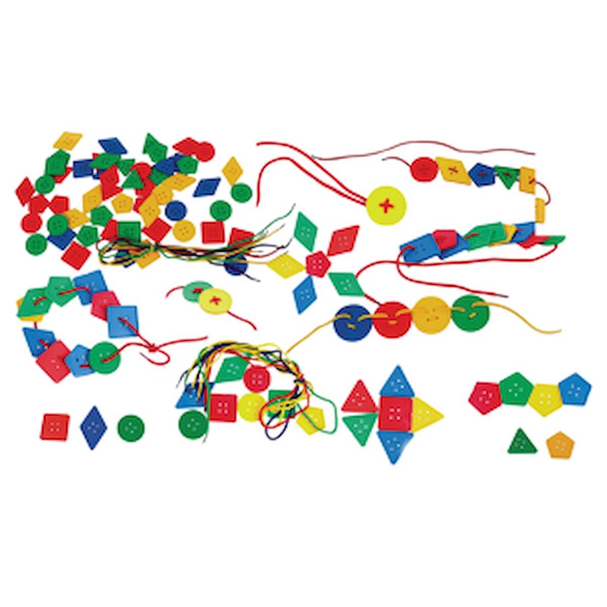 Hokus Pokus İpli Geometrik Düğmeler 96 Parça