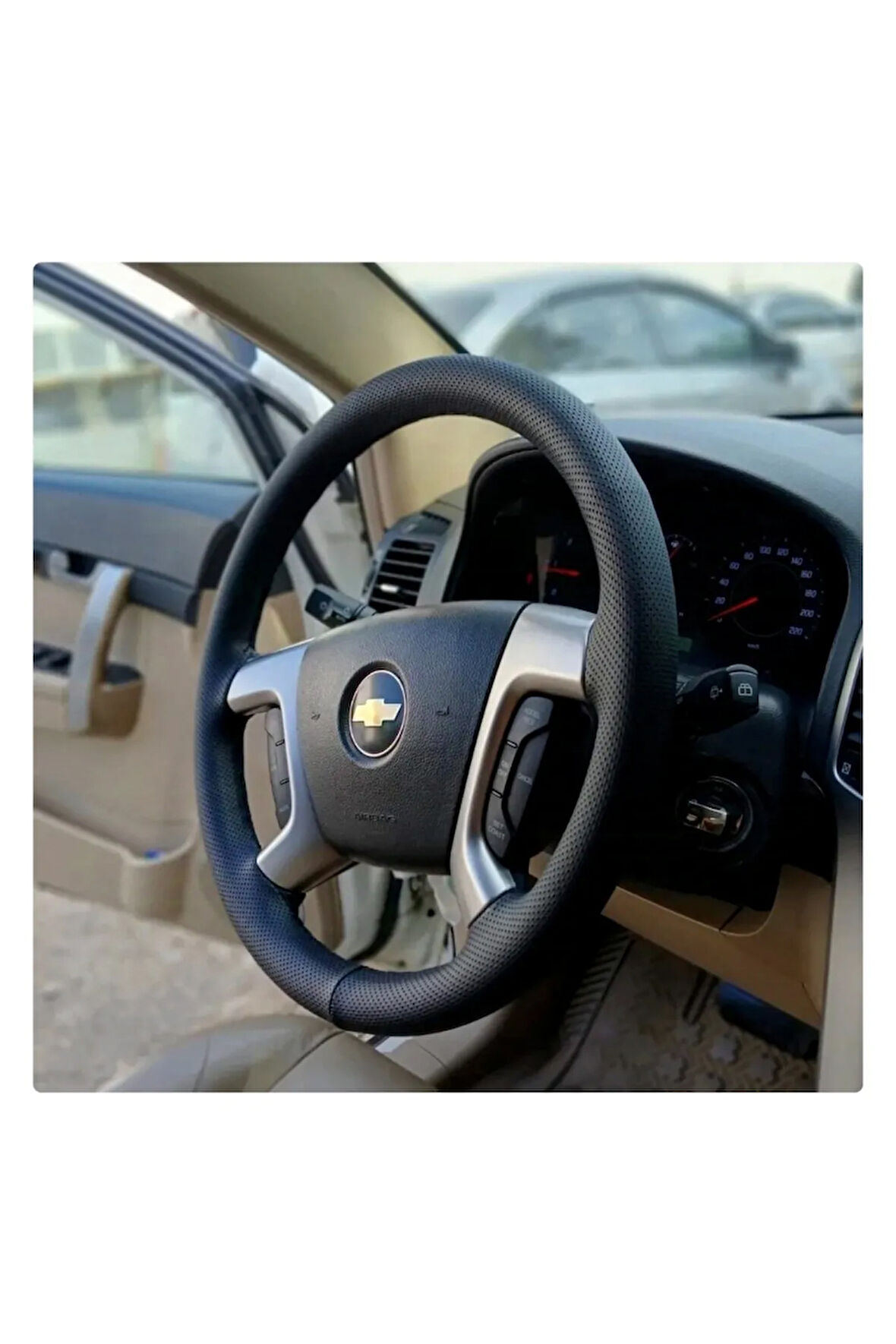 DİKİŞLİ DİREKSİYON KILIFI NOKTALI DERİ SİYAH DİKİŞLİ CHEVROLET CAPTİVA İÇİN HIZLI KARGO