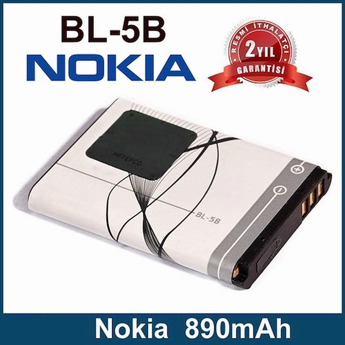 Nokia BL-5B Pil 6020 (BL 5B 890 mAh Batarya Pil Orijinal Uzun Ömürlü Yüksek Kapasite)