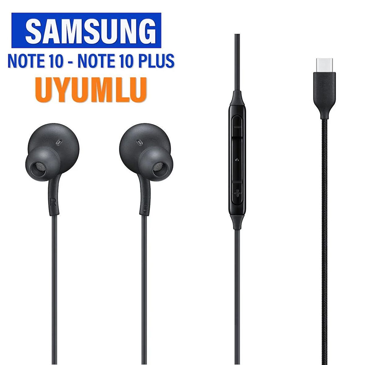 Samsung Note 10 Note 10+ Note 20 Note 20 Ultra Uyumlu Type C Kulaklık Mikrofon 