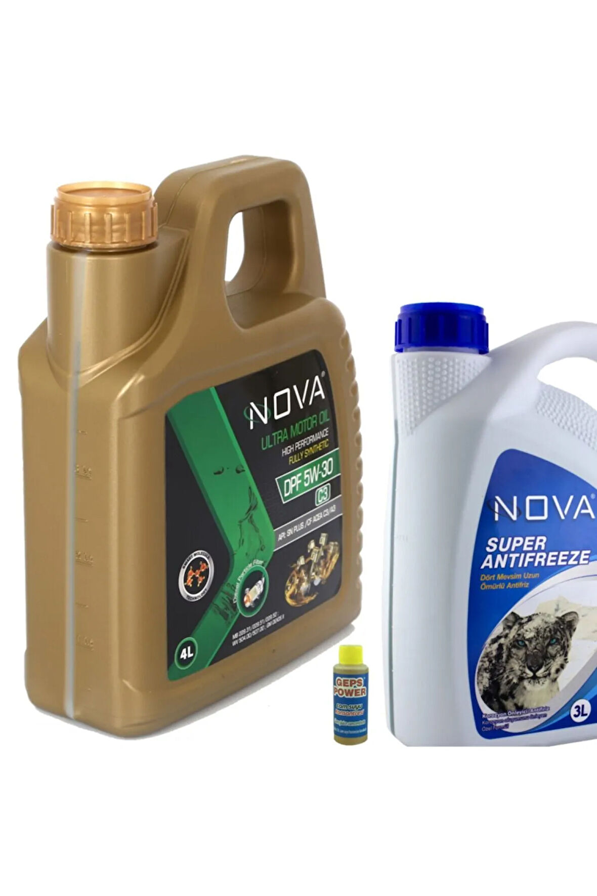 5w-30 4 Litre Tam Sentetik Motor Yağı + 3lt Yeşil Antifriz