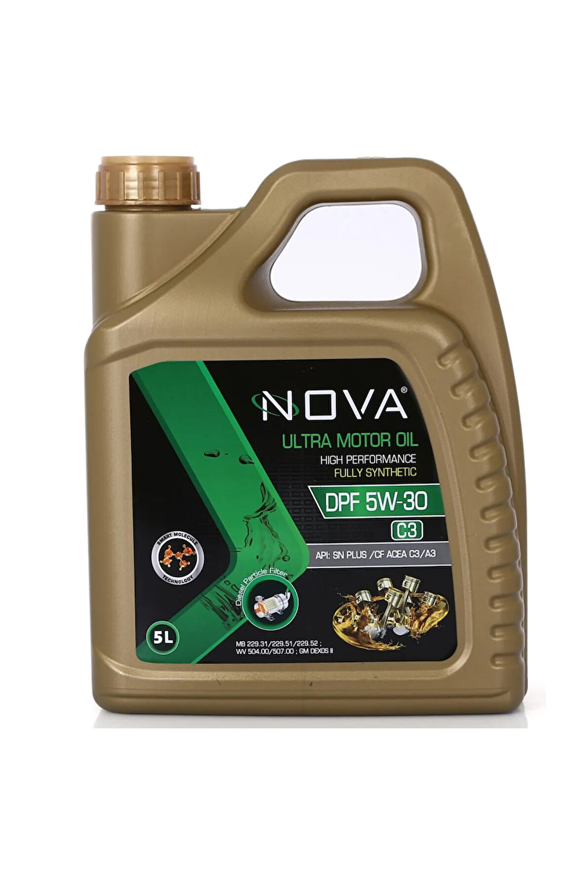 5w-30 5 Litre Tam Sentetik Motor Yağı -apı: C3 Dpf-