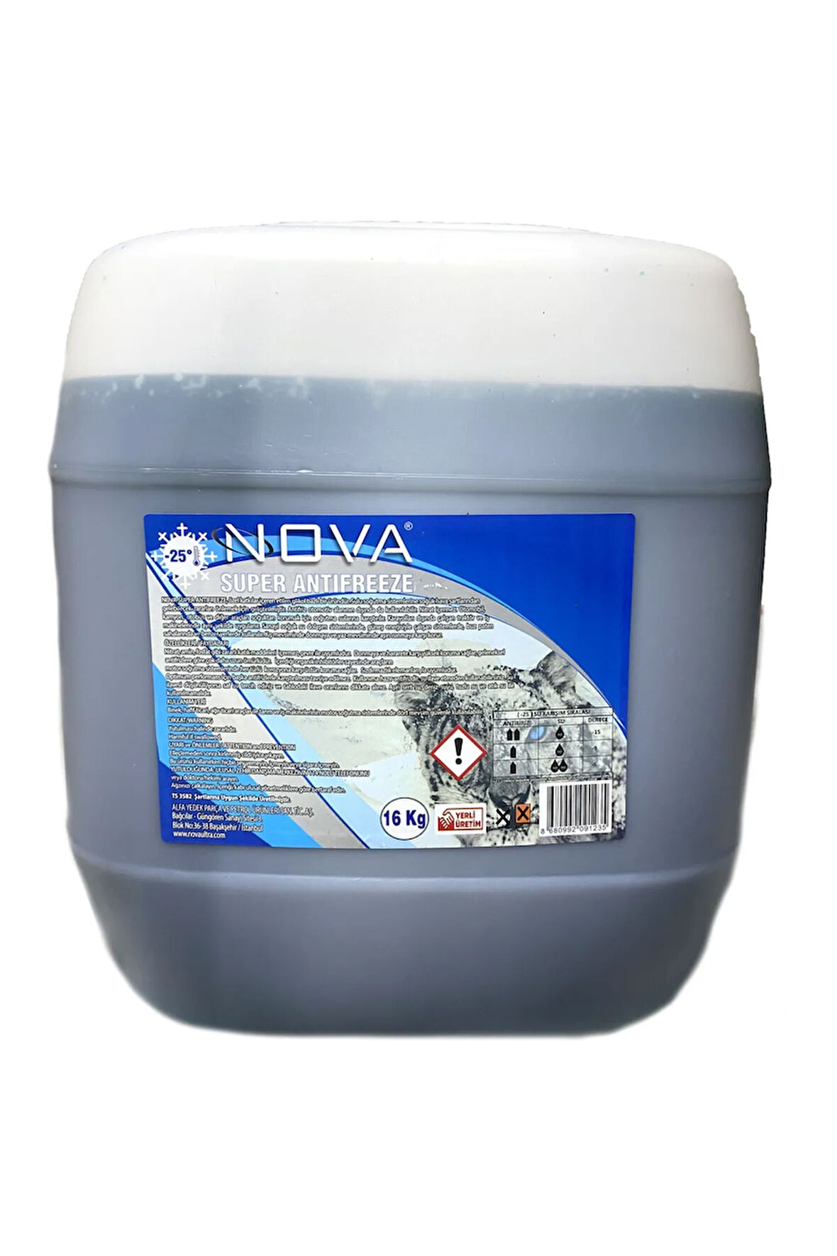 Ultra -25 Derece Yeşil Antifriz 15 Kg -güneş Enerji, Kalorifer Sistemi Uyumlu (TENEKE / BİDON)