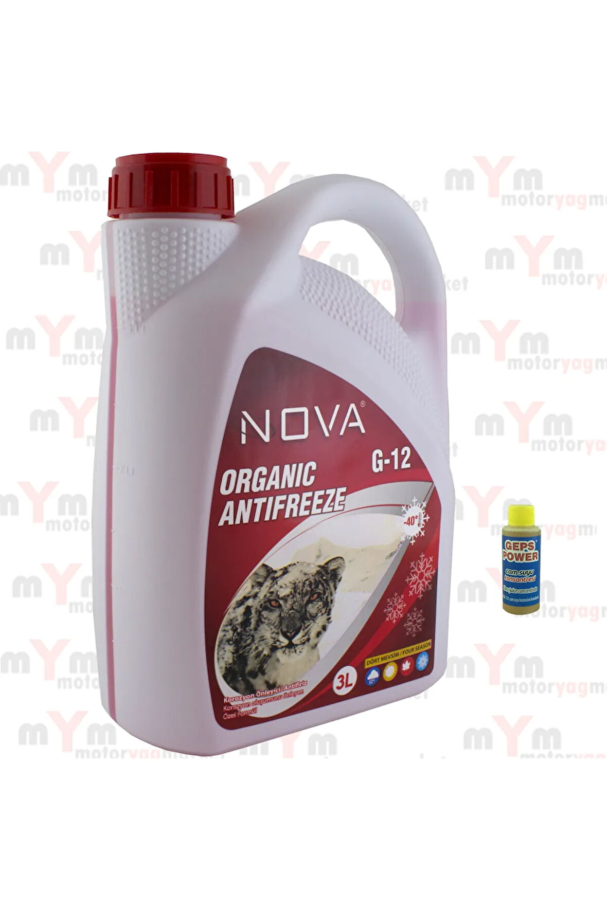 Ultra -40 Derece Organik Kırmızı Antifriz 3litre +cam Sabunu