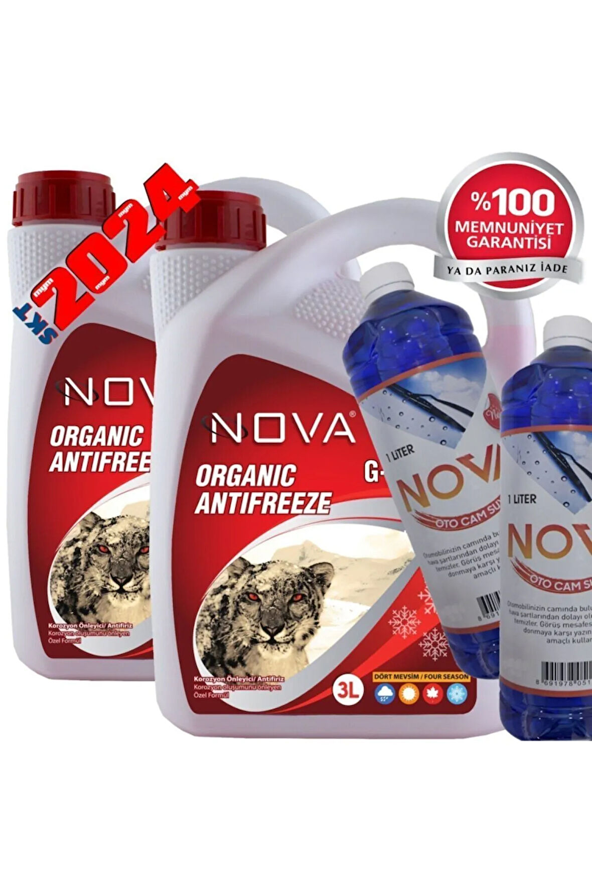 Ultra -40c Organik Kırmızı Antifriz 3 +3 =6litre +2cam Suyu