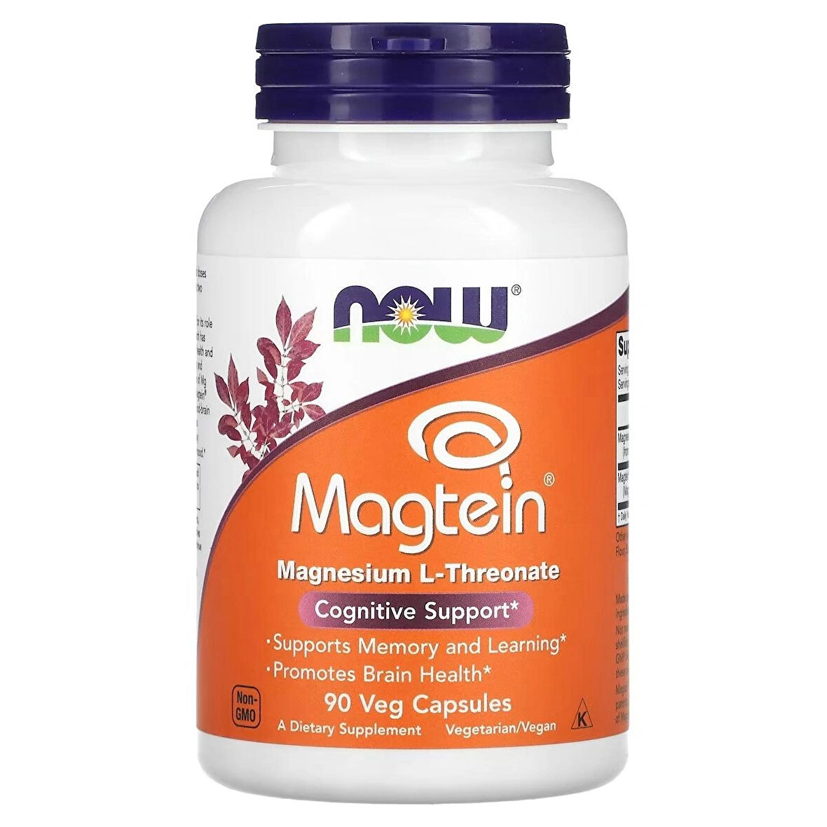 NOW Foods, Magtein®, Magnesium L-Threonate, 2,000 mg, 90 Veg Caps (BİLİŞSEL DESTEK + HAFIZA DESTEĞİ)