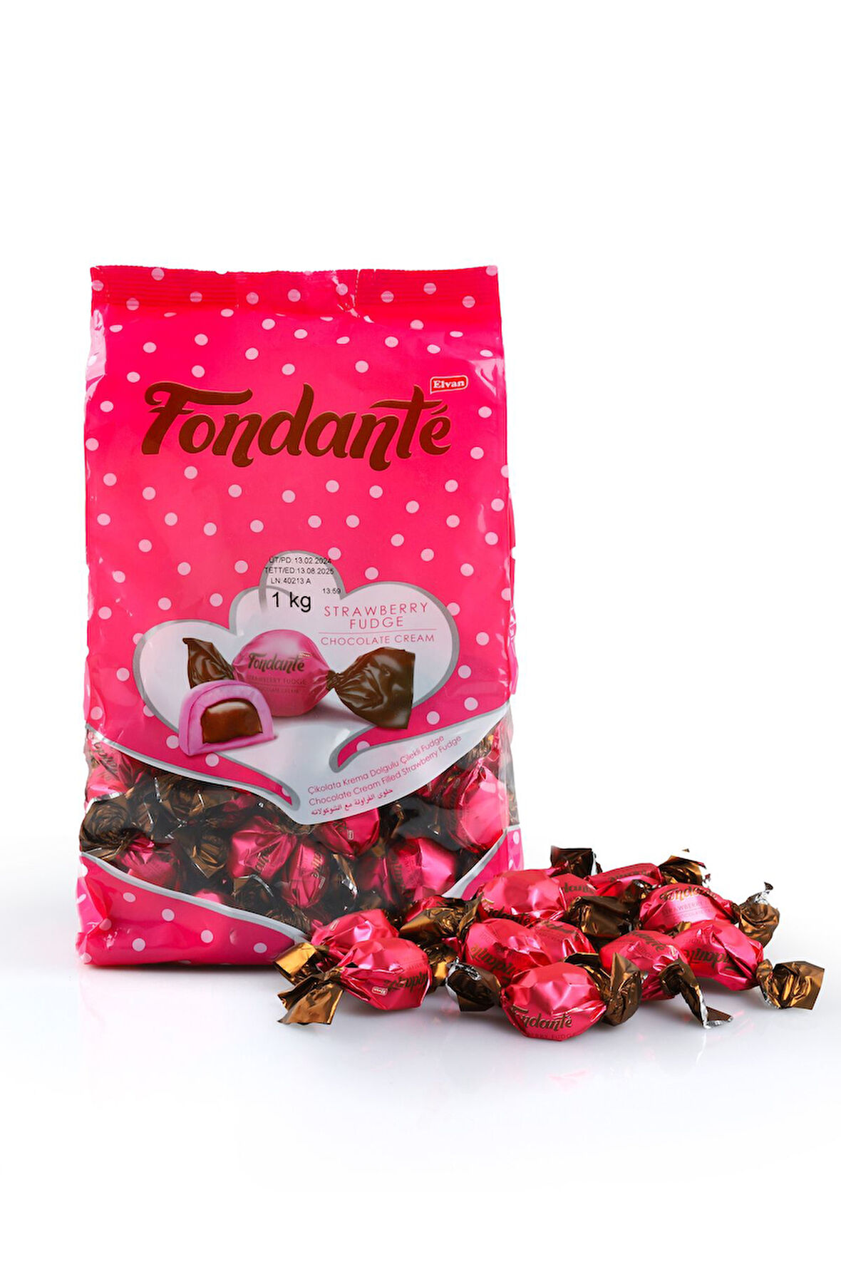 Çilekli Fudge Çikolata Kremalı 1000 Gr. (1 POŞET)