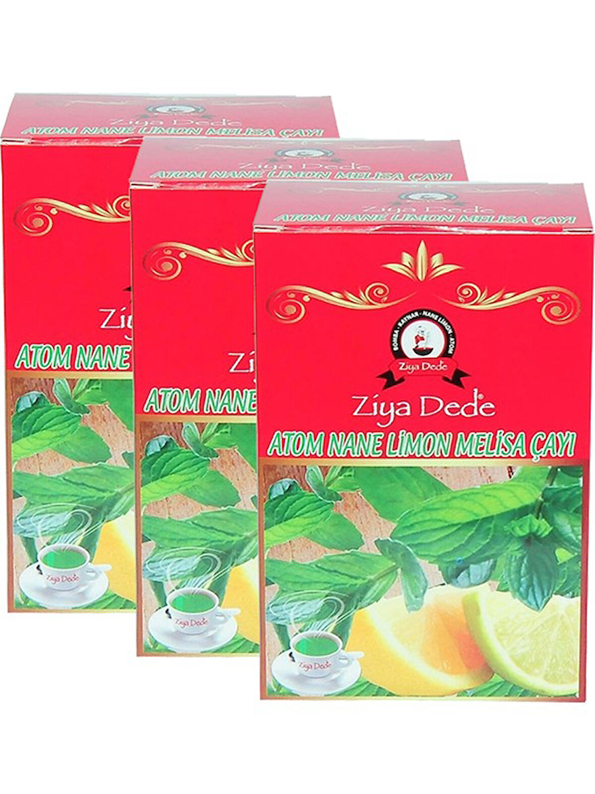 3 Kutu Ziya Dede Nane Limon Melisa Çayı Atom Nane Küpü 140 Gr.