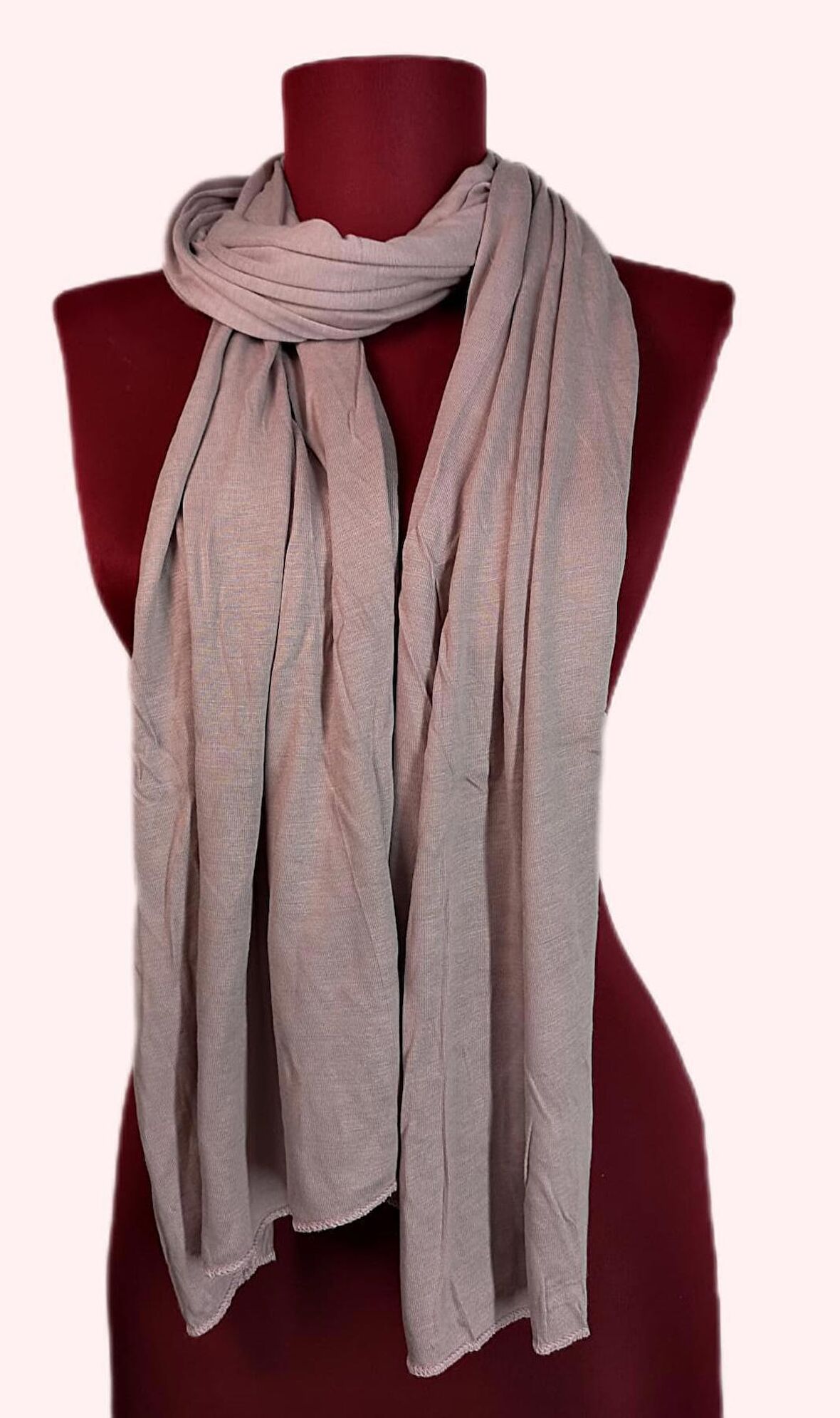 NEOWEAR 100%100 Pamuk Tesettür Penye Şal Açık Pembe
