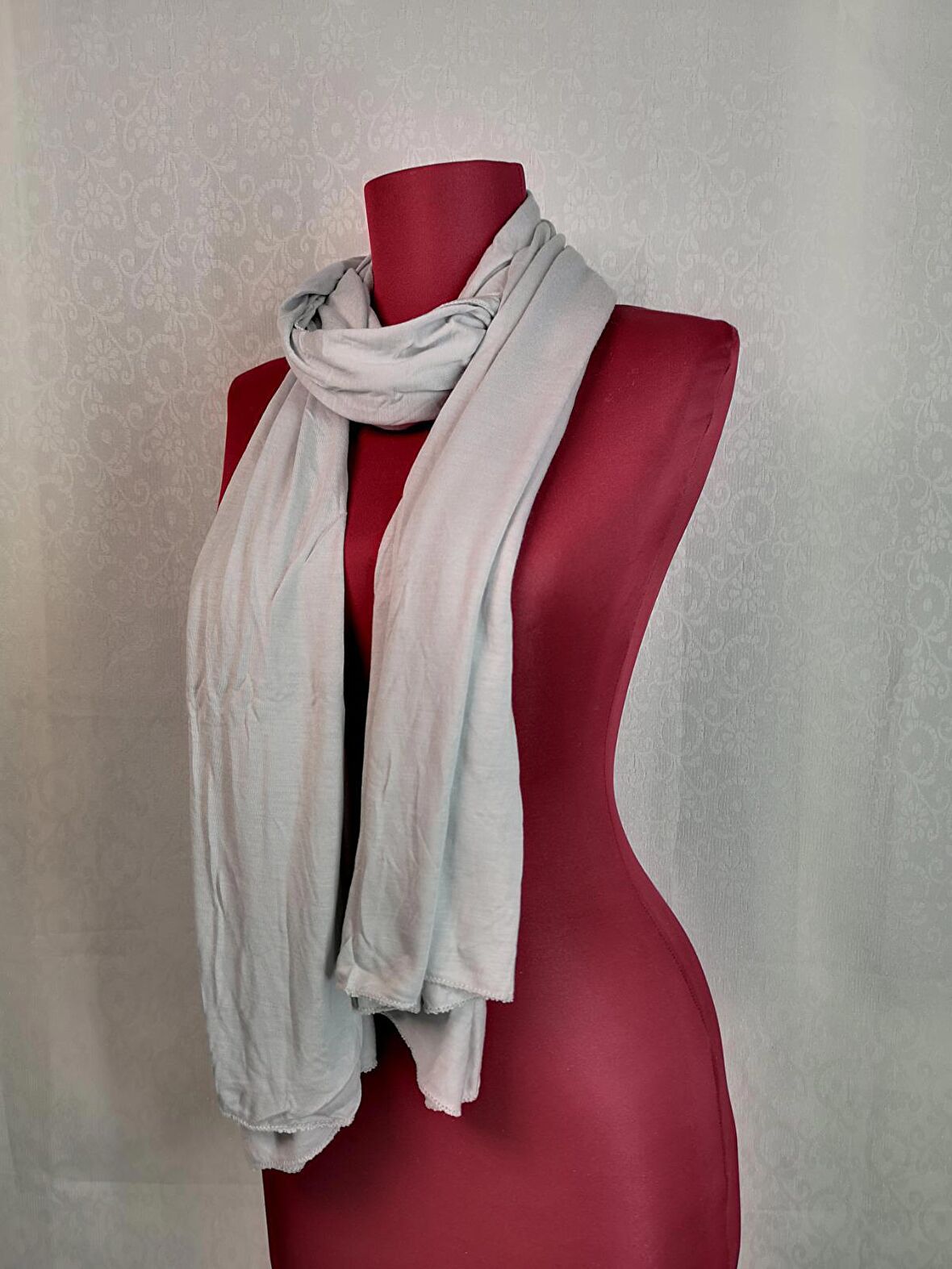 NEOWEAR 100%100 Pamuk Tesettür Penye Şal Açık Gri