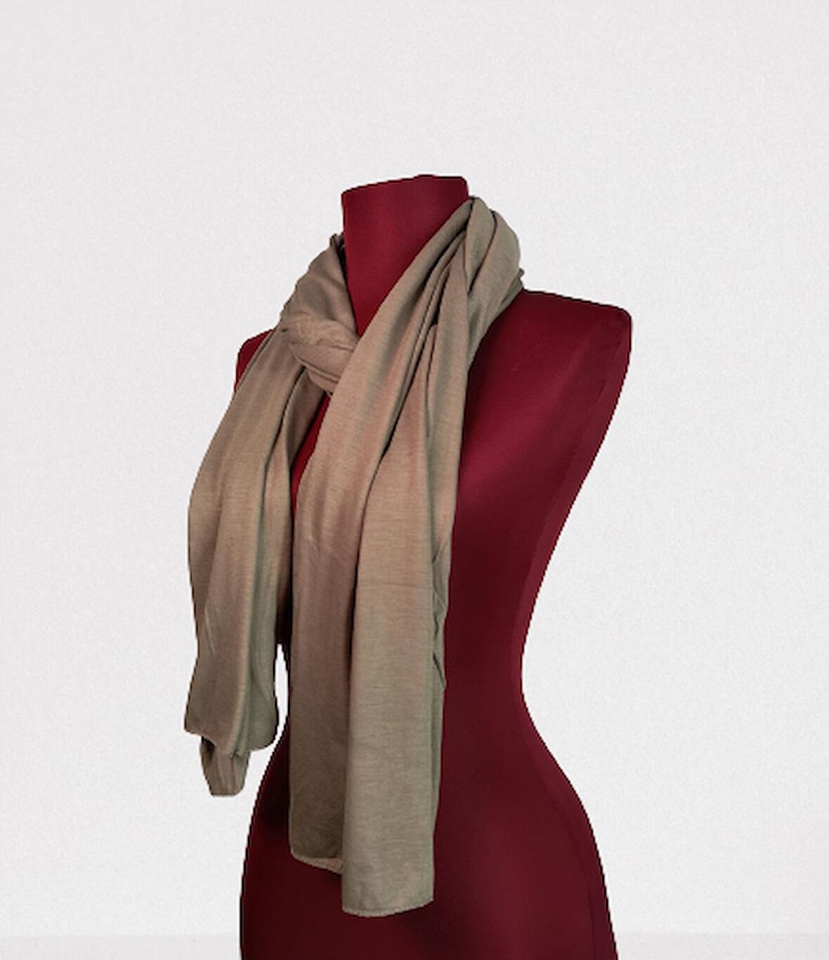 NEOWEAR 100%100 Pamuk Tesettür Penye Şal Açık Kahve